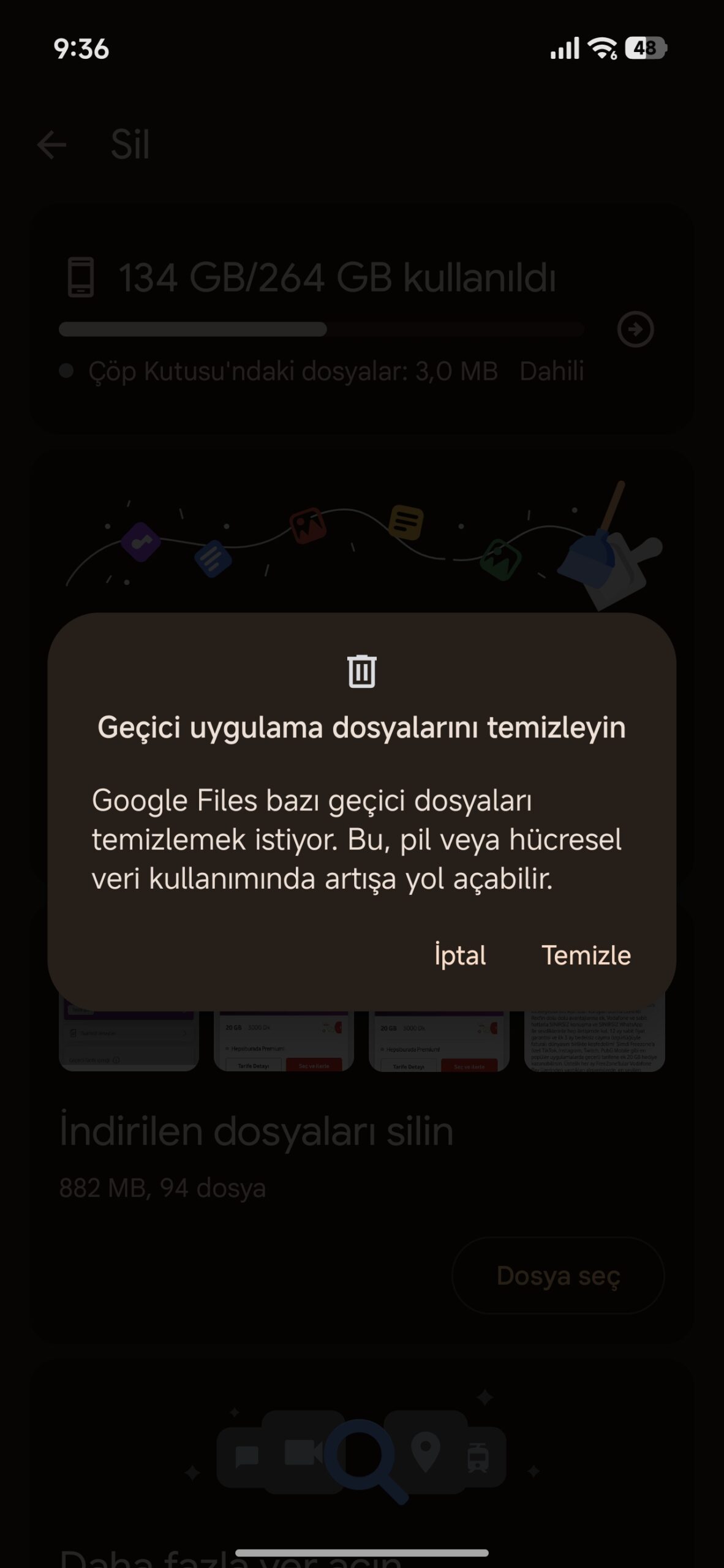 Android, gereksiz dosya, Files by Google, depolama alanı, telefon