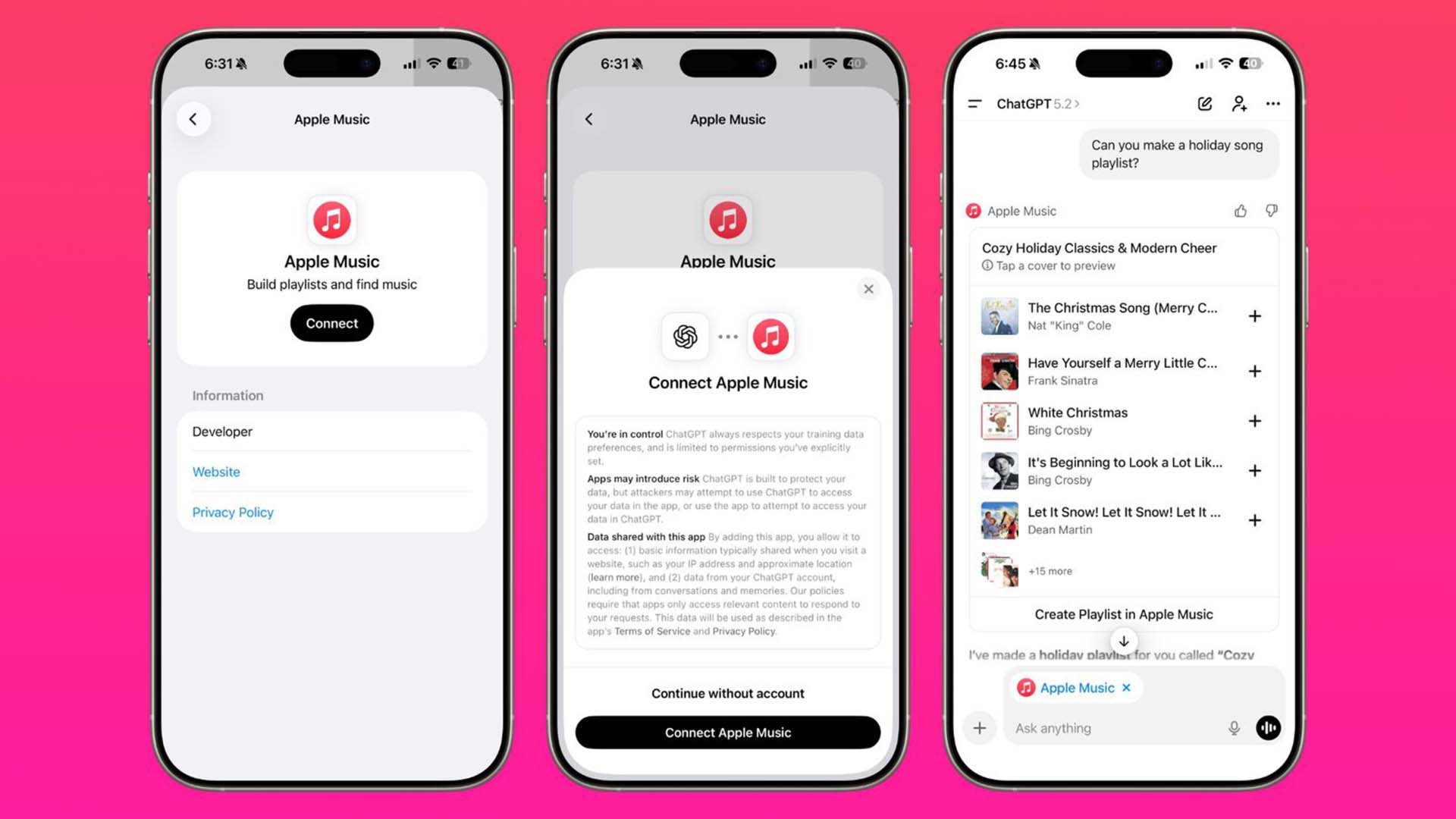 ChatGPT ve Apple Music entegrasyonu ile müzik keşfi