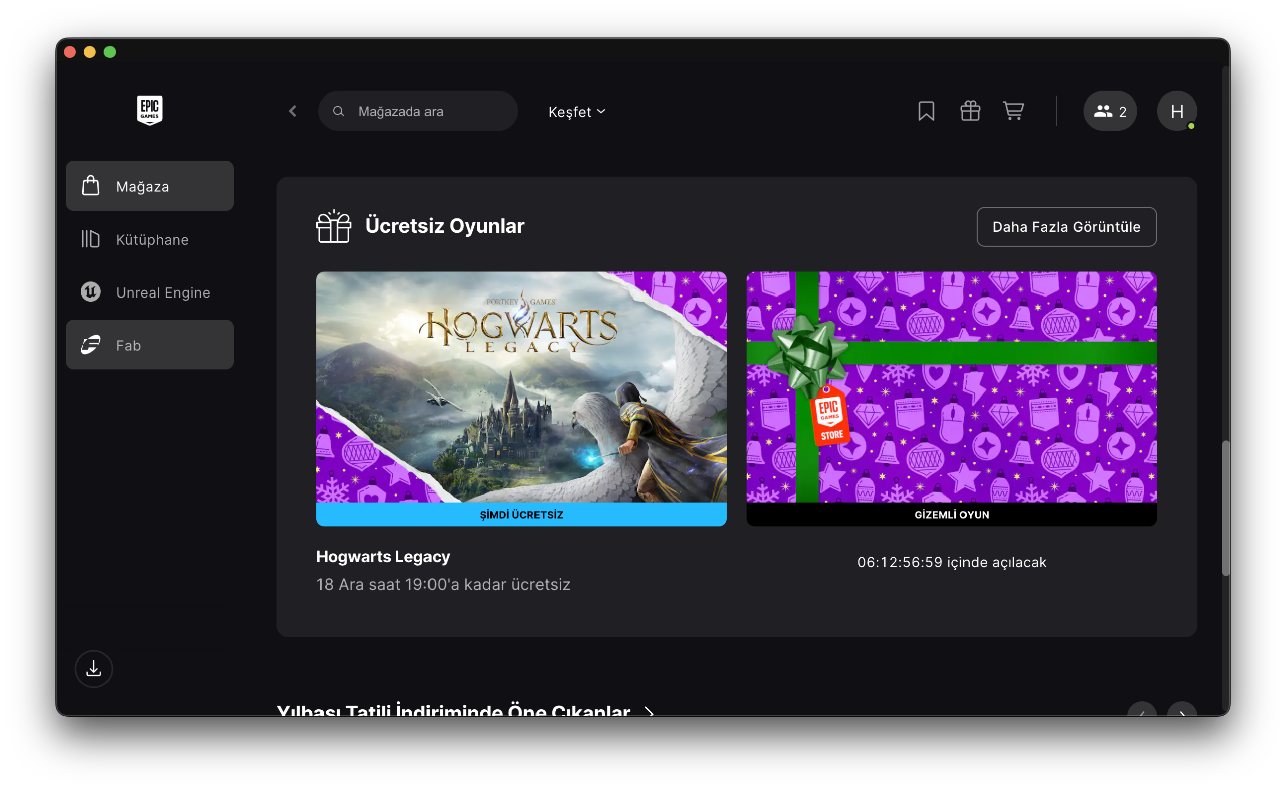 Hogwarts Legacy, Epic Games, ücretsiz oyun