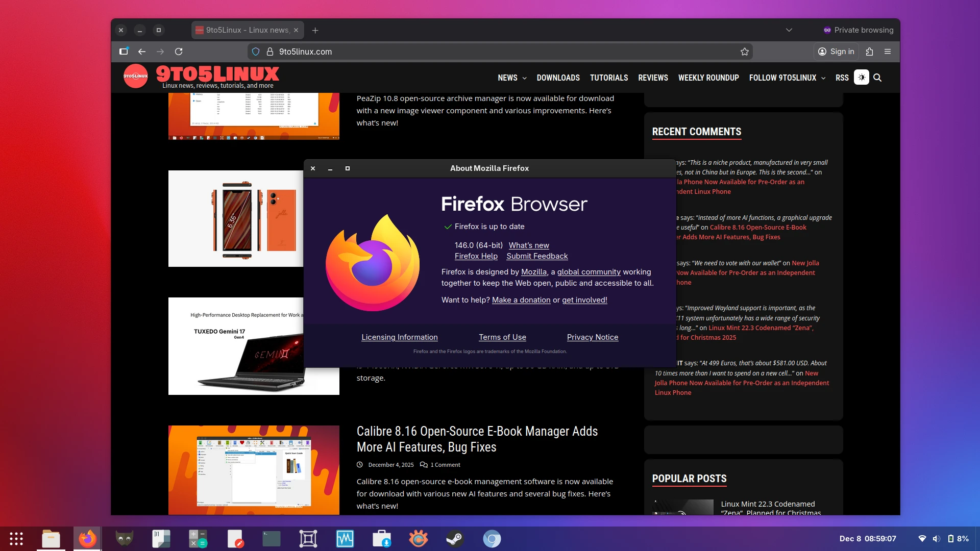 Firefox, 146, Linux, Windows, Wayland