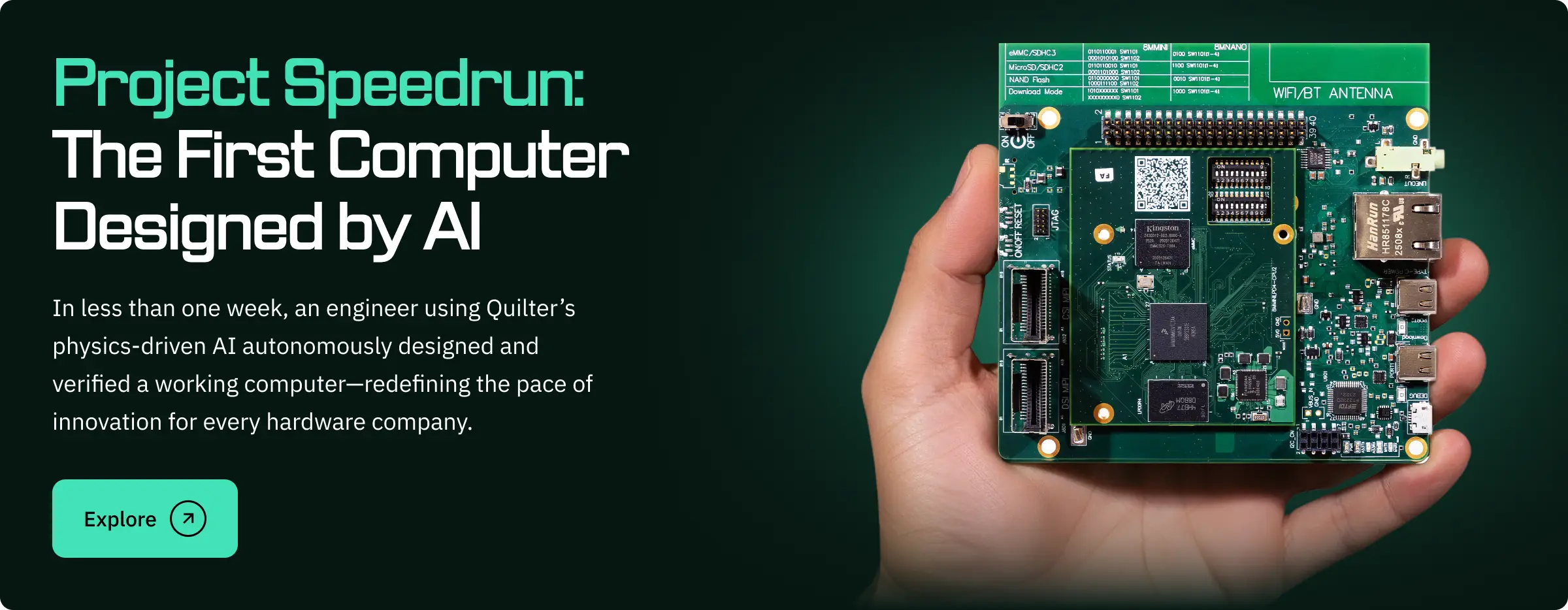 yapay zeka, bilgisayar, Quilter, Project Speedrun, PCB