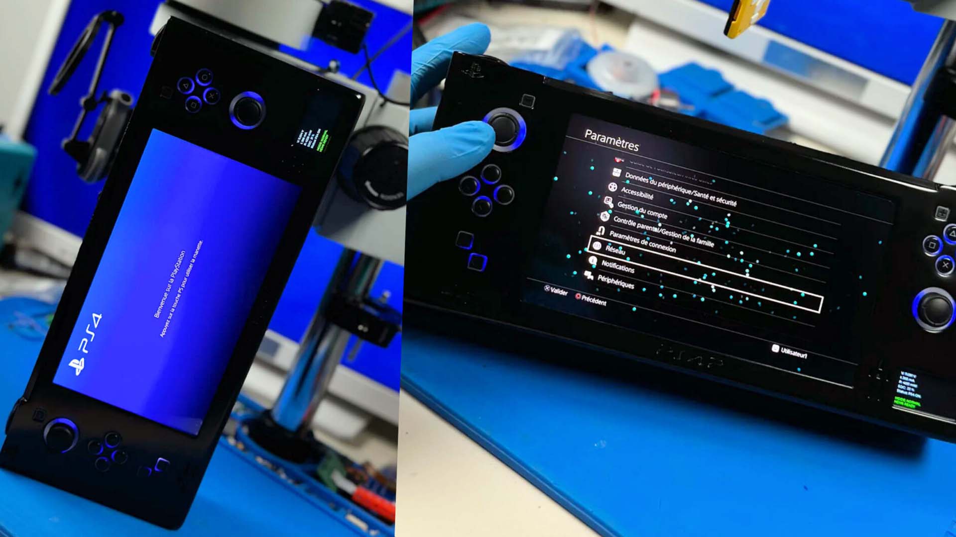 PlayStation 4 Slim el konsolunun görünümü