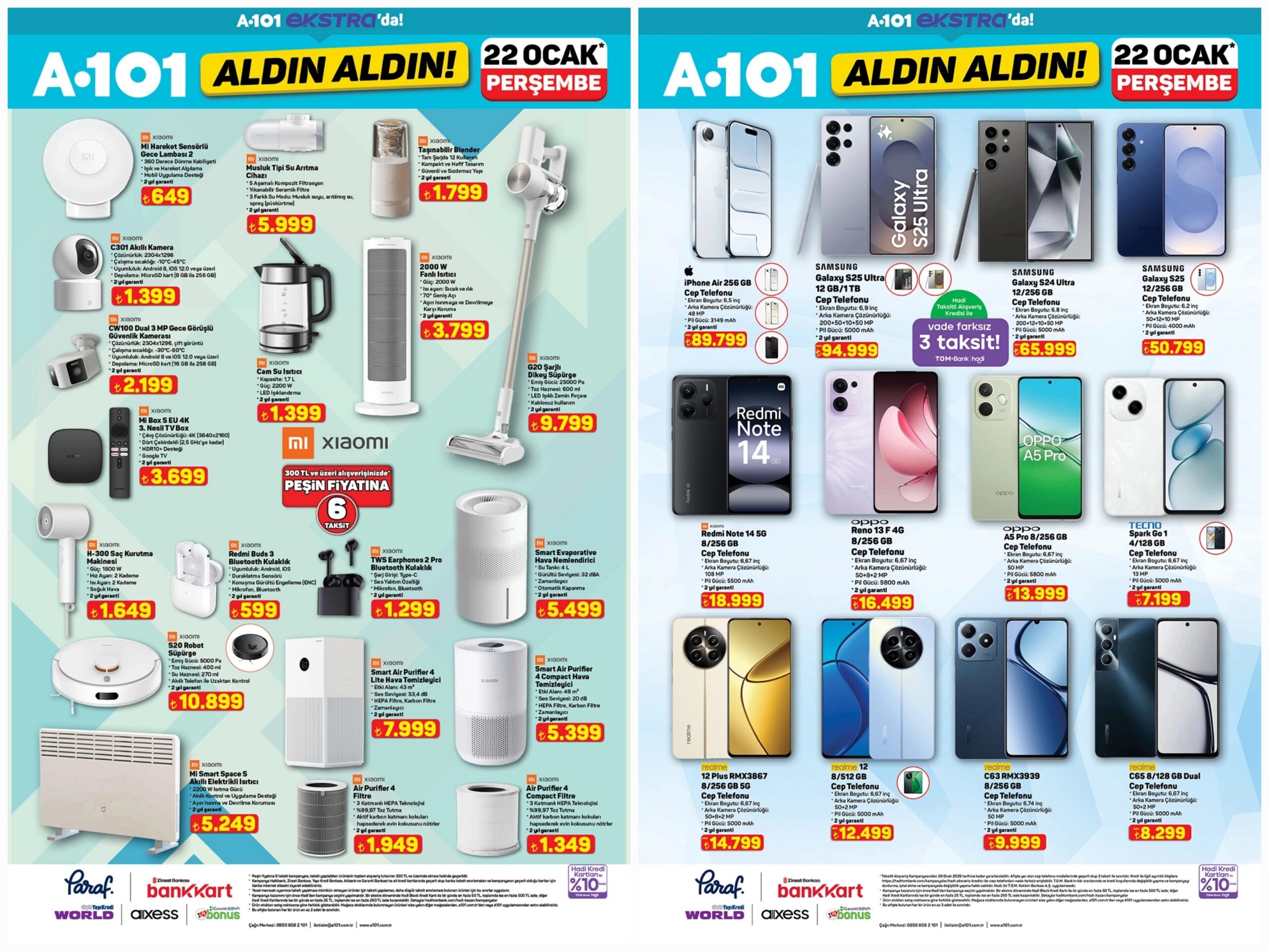 A101 Xiaomi ürünleri 22 Ocak kataloğu