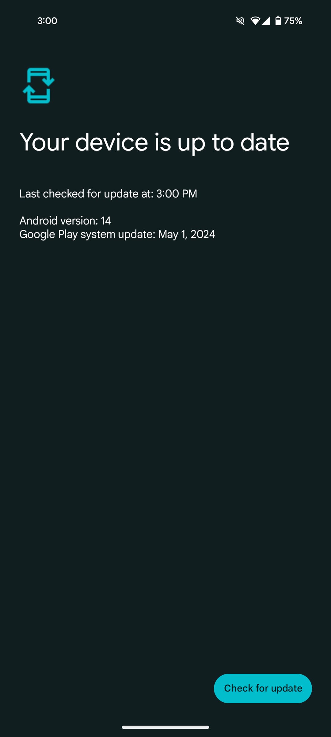 Android cihazda Google Play sistem güncellemesi ekranı