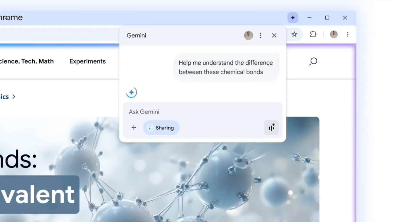 Gemini, Chrome, Yapay Zeka, Google, Tarayıcı Entegrasyonu, Teknoloji Haberleri, Gemini Live
