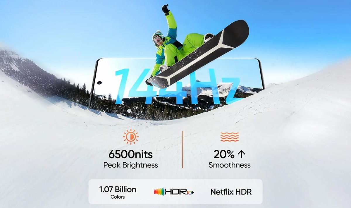 Realme P4 Power kavisli 144Hz ekran