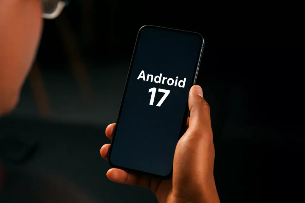 Android 17 Beta 1 sürümünün yakında yayınlanacağını gösteren konsept görsel