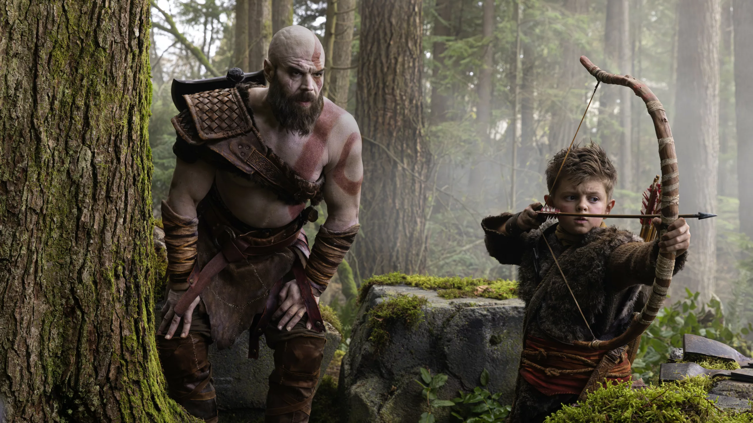God of War dizisi, Amazon Prime Video, Kratos, Atreus, Ryan Hurst, Callum Vinson, God of War TV serisi