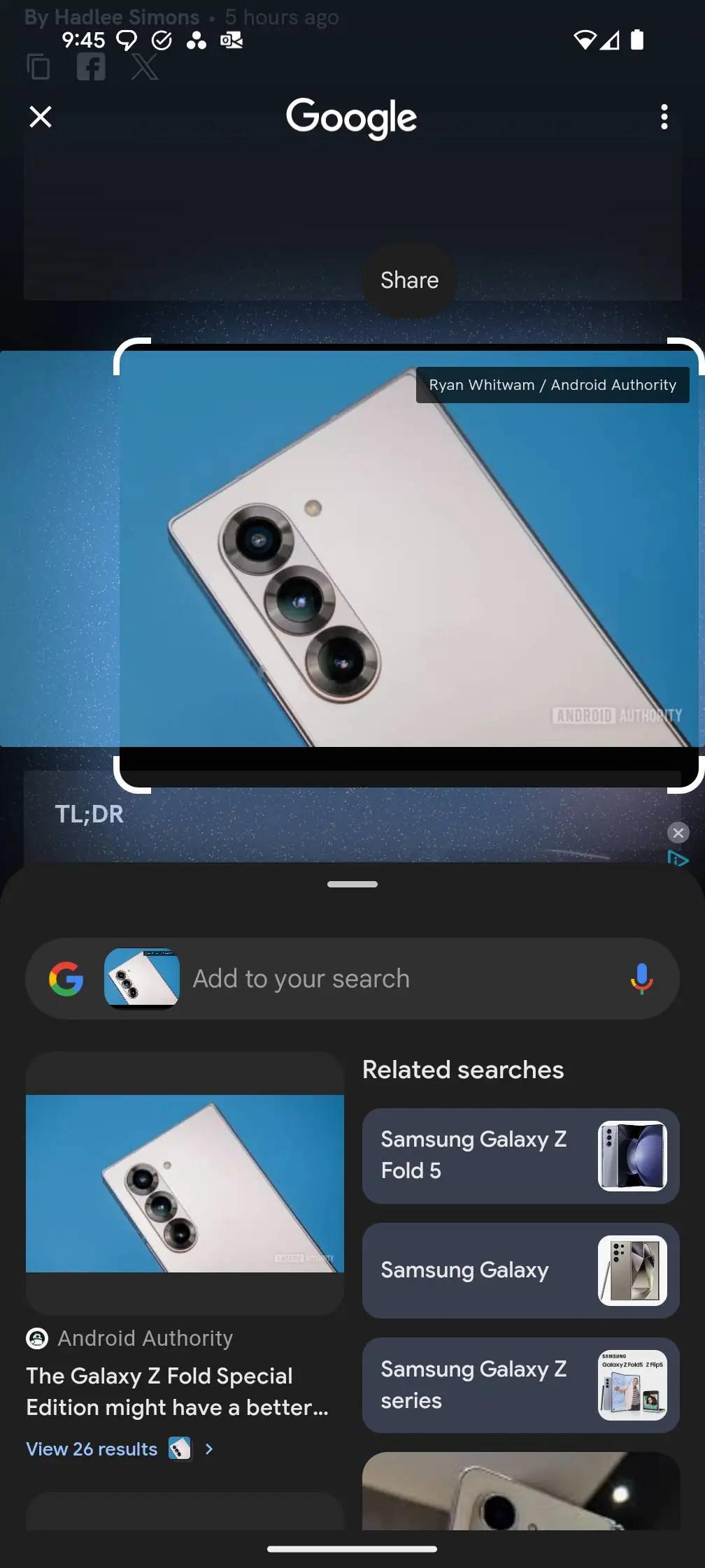 Circle to Search, Google, Paylaş butonu, Android, Google uygulaması, ekran görüntüsü, mobil güncelleme