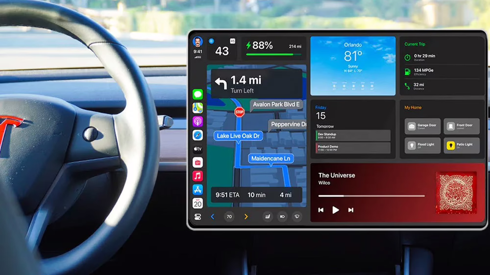 Tesla, CarPlay, Apple Haritalar, iOS 26, iPhone, otonom sürüş, navigasyon güncellemesi