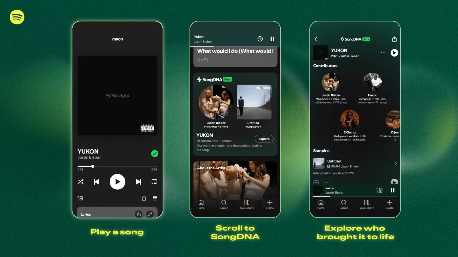 Spotify'ın Yeni Özelliği SongDNA Yayınlandı! 2 Spotify, SongDNA, Premium, müzik keşfi, şarkı yazarları, Spotify güncellemesi, beta, alıntı, cover