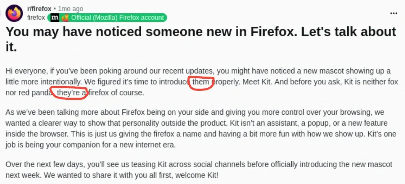Firefox, Mozilla, Kit maskot, teknoloji haberleri, tarayıcı tartışması