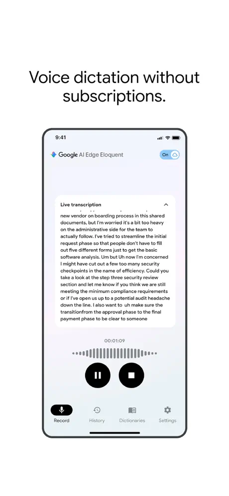 Google, AI Edge Eloquent, iOS, yapay zeka, dikte uygulaması, sesli not, çevrimdışı uygulama