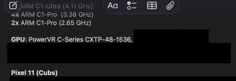 Google Pixel 11, Tensor G6, akıllı telefon, işlemci, teknoloji