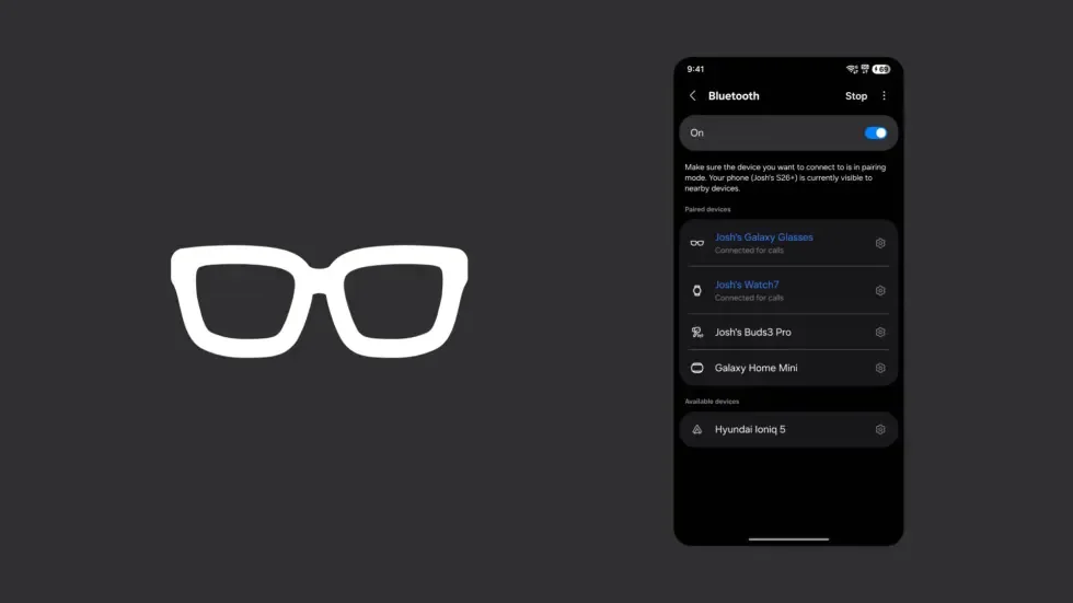 Samsung Galaxy Glasses, One UI 8.5, akıllı gözlük, Samsung sızıntı, giyilebilir teknoloji