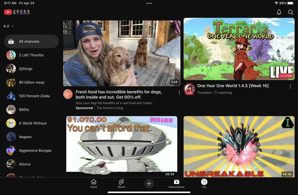 YouTube, reklam, canlı yayın, abonelikler, teknoloji