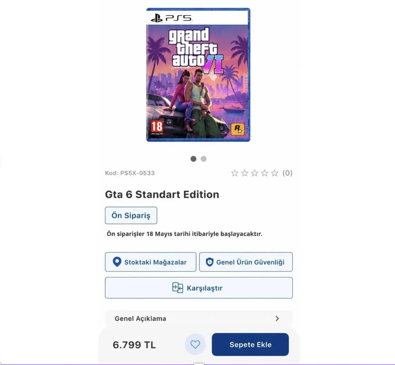 GTA 6 Türkiye Fiyatı