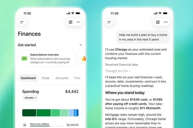 OpenAI, ChatGPT, Plaid, finansal veriler, banka hesapları