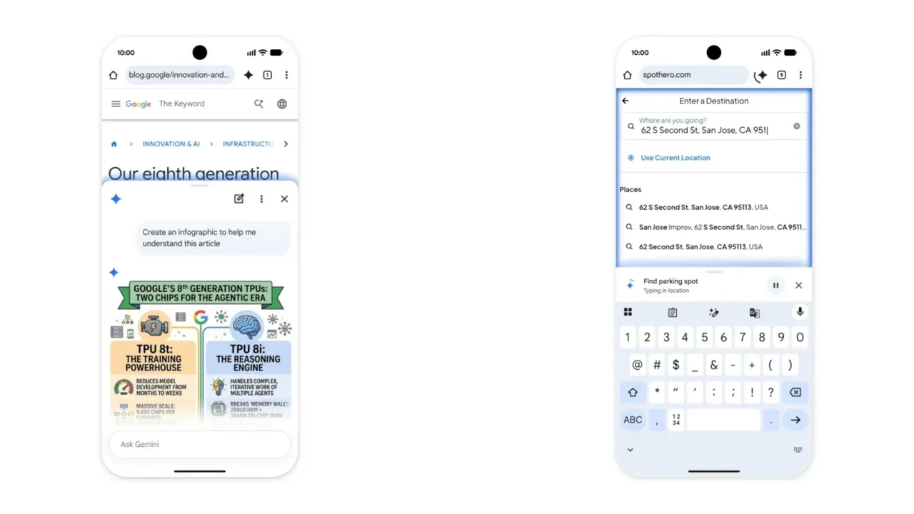 Chrome, Android, Gemini, Google, otomatik tarama