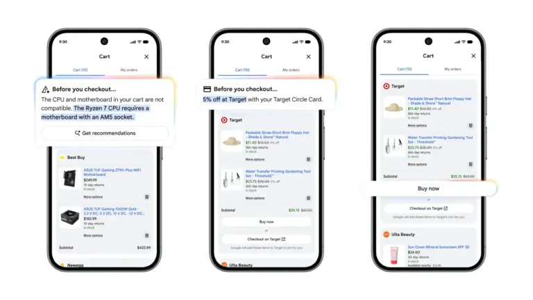 Google, Universal Cart, alışveriş, e-ticaret, Gemini