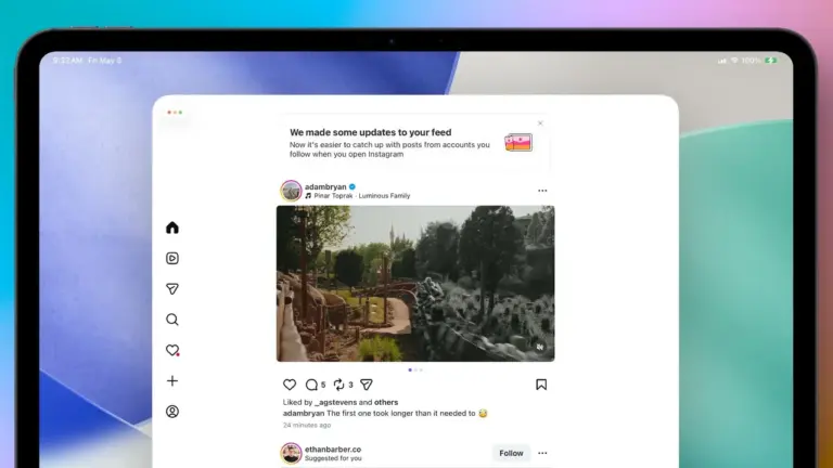 Instagram, iPad, uygulama, güncelleme, arayüz