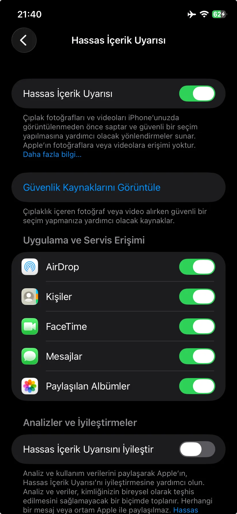 iOS 26, FaceTime, Hassas İçerik Uyarısı, Apple, iPhone