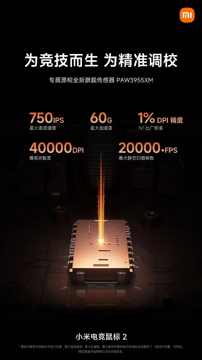 Xiaomi, Gaming Mouse 2, PixArt PAW3955XM, oyuncu faresi, e-spor