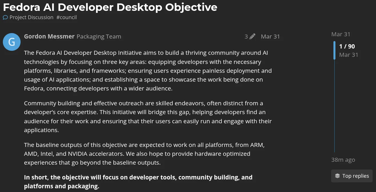 Fedora, Linux, Yapay Zeka, Fedora AI Developer Desktop, Yazılım Geliştirme
