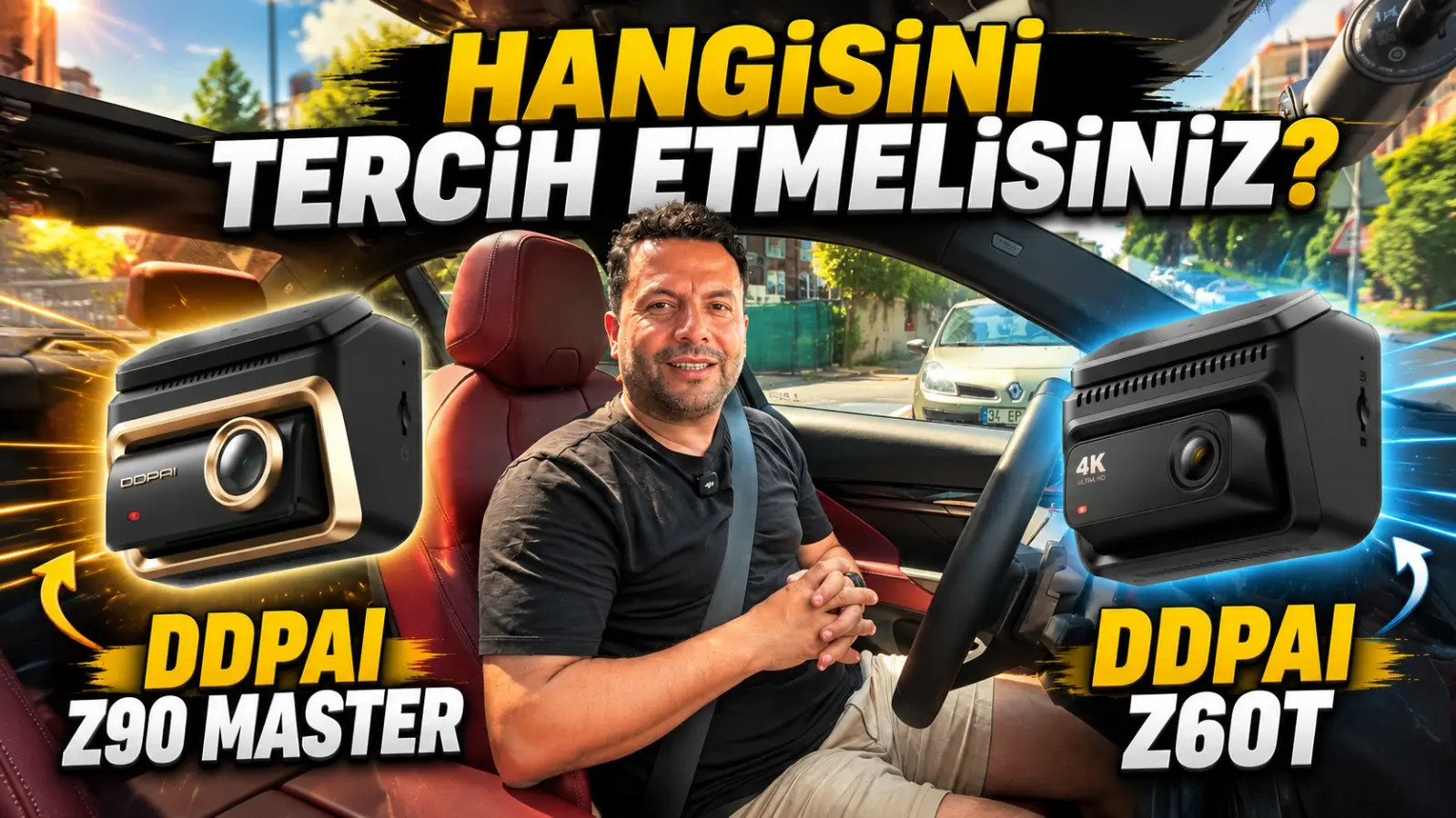 3’lü araç içi kamerası DDPIA Z90 Master ve Z60T inceleme