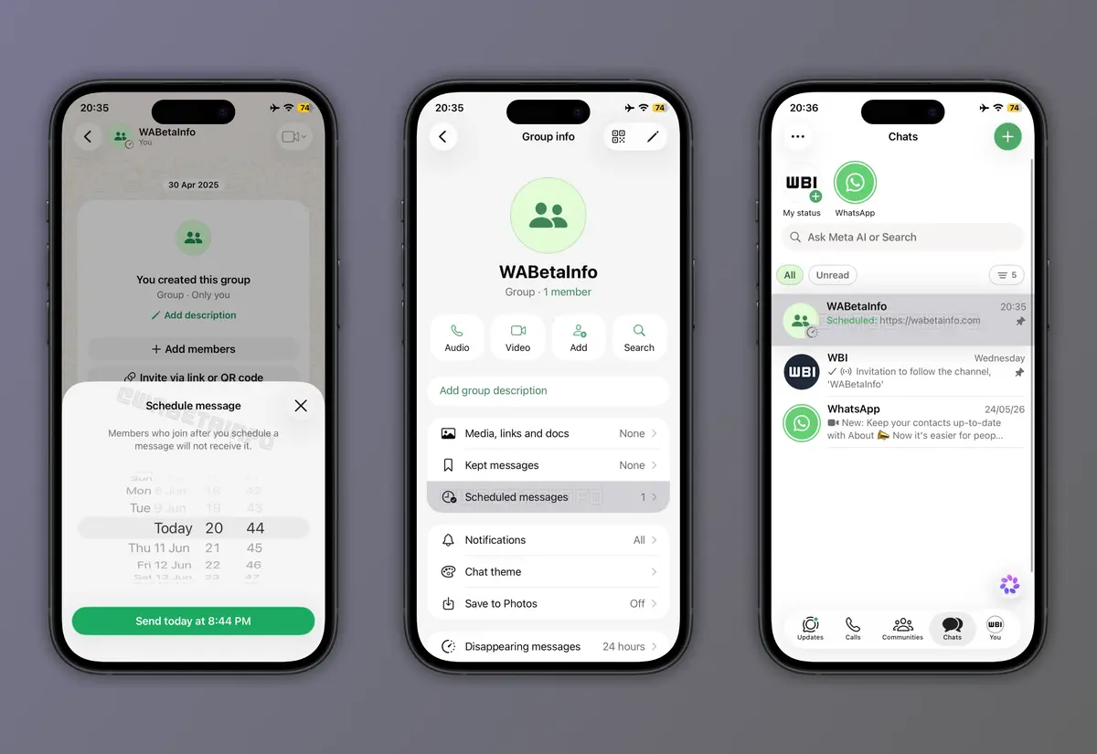 WhatsApp Mesaj Zamanlama Özelliğini Duyurdu 2 whatsapp mesaj zamanlama ozelligini kullanicilarina sunmaya hazirlaniyor 1