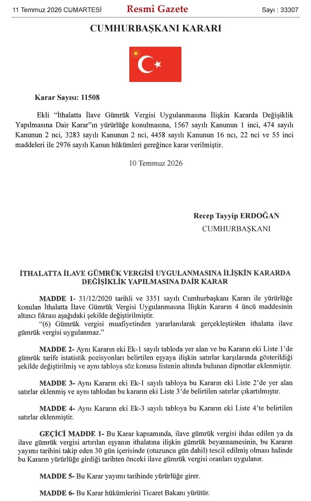 ithalatta-yeni-donem-elektronik-ve-otomotivde-vergi-oranlari-degisti gümrük vergisi, ithalat, Resmî Gazete, otomotiv, elektronik