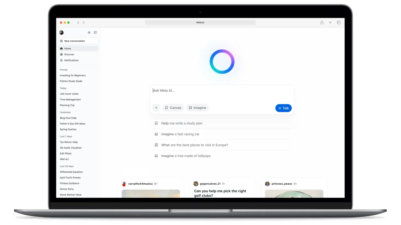 Meta AI Uygulaması Mac için Çıktı: Hedef İş Dünyası