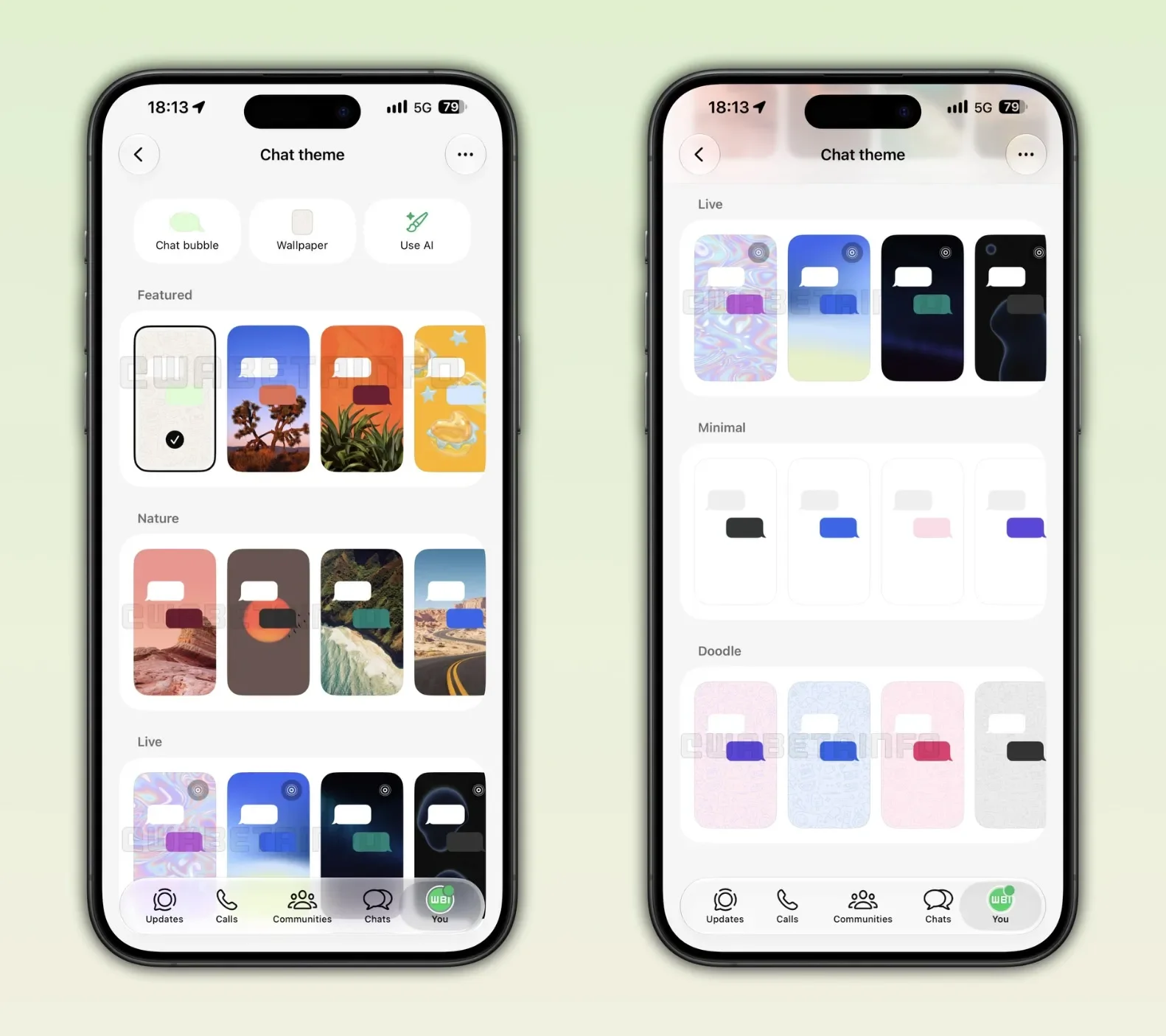 WhatsApp'a Yeni Sohbet Temaları ve Hareketli Duvar Kağıtları Geliyor — WhatsApp yeni sohbet temaları, WhatsApp hareketli duvar kağıtları, WhatsApp sohbet balonu rengi, WhatsApp tema kategorileri, WhatsApp güncelleme özellikleri