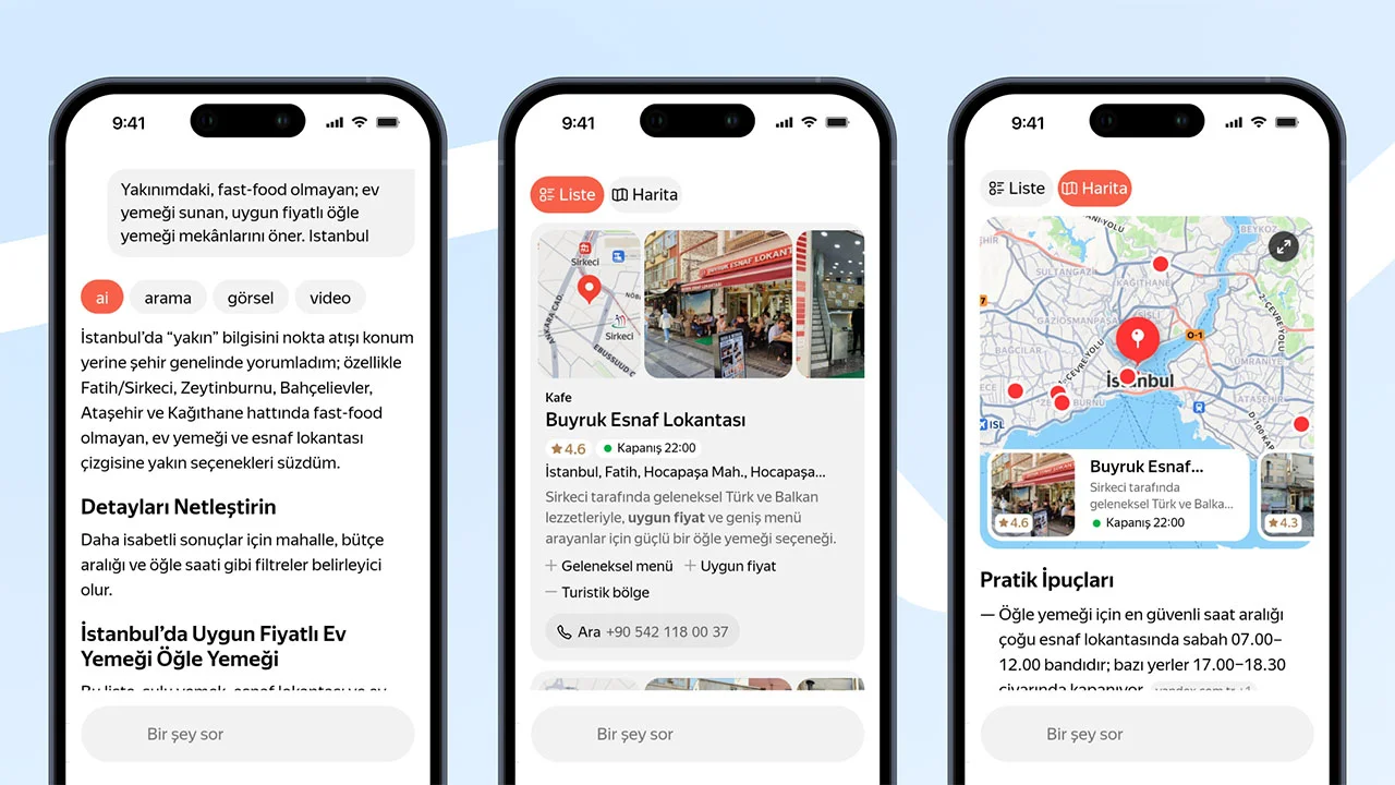 yandex-ai-haritalara-geldi-yapay-zeka-destekli-yeni-donem Yandex Maps, Navi, Yandex AI, yapay zeka, harita uygulamaları
