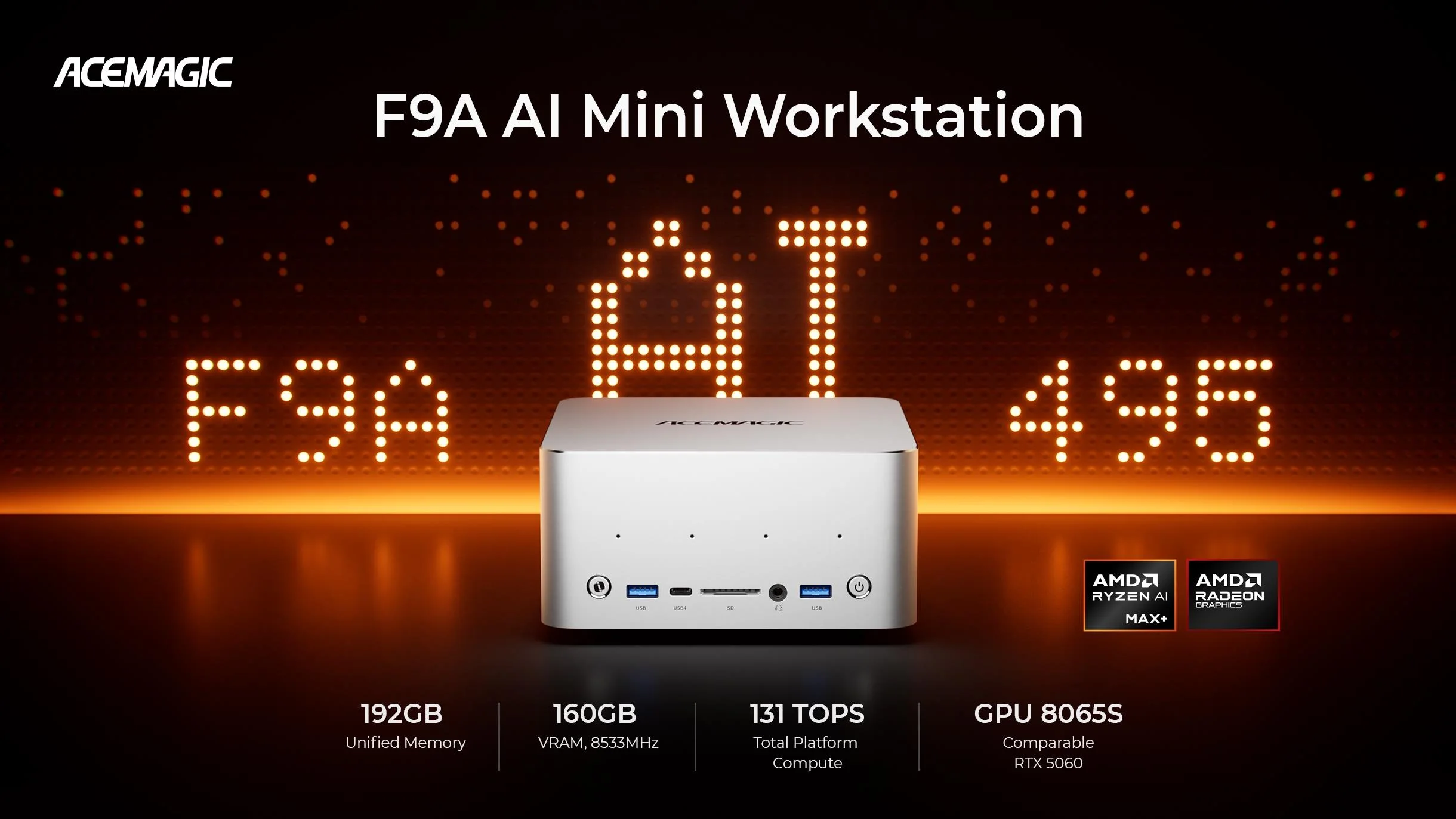 192 GB RAM'li Acemagic F9A Mini Workstation Tanıtıldı — Ryzen AI Max+ PRO 495, Acemagic F9A özellikleri, 192 GB RAM mini PC, AMD Strix Halo işlemci, IFA 2026 teknoloji haberleri