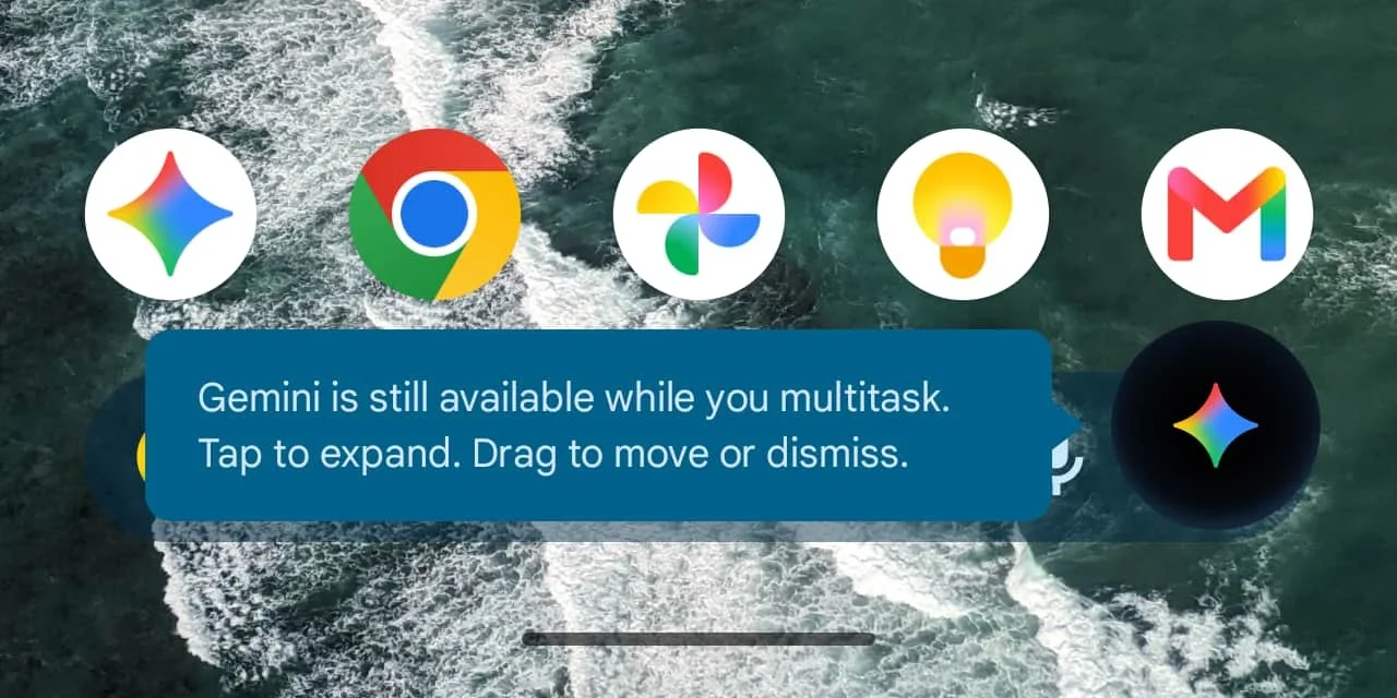 Android için Gemini Arayüzüne Çoklu Görev Özelliği Geldi — Gemini çoklu görev, Gemini baloncuğu, Google Gemini güncellemesi, Android uygulama yönetimi