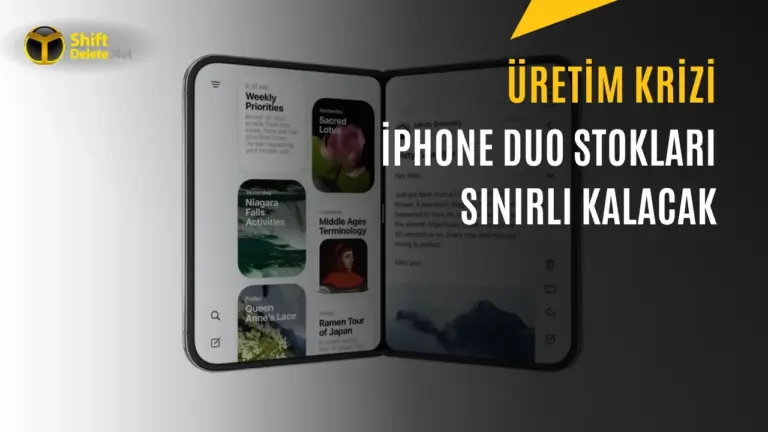 Apple'ın Katlanabilir Telefonu iPhone Duo için Stok Uyarısı — iPhone Duo stok sorunu, iPhone Duo üretim kısıtlamaları, katlanabilir iPhone menteşe problemi, iPhone Duo ön sipariş durumu, iPhone Duo tedarik sıkıntısı