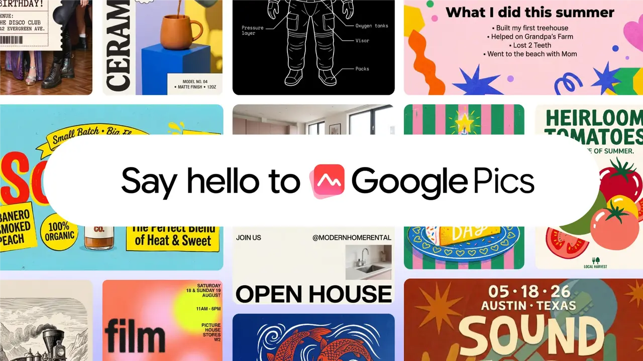 Google, Tasarım Dünyasına Yapay Zeka Destekli Google Pics ile Giriyor