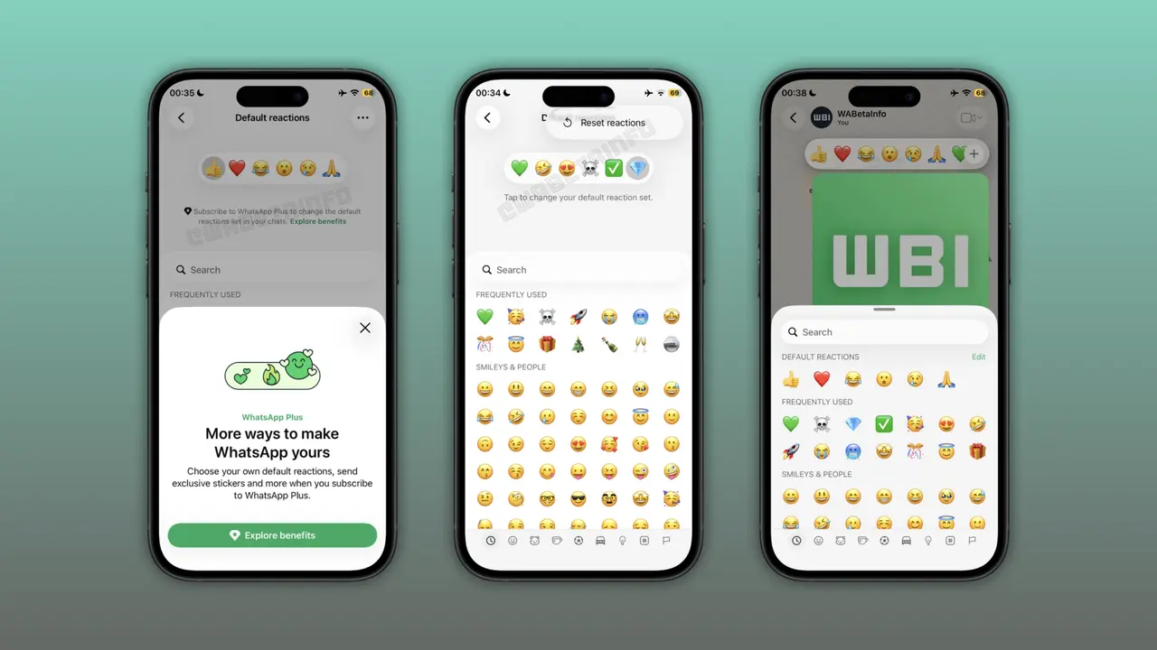 WhatsApp iOS için Özel Emoji Tepkileri Özelliğini Başlatıyor