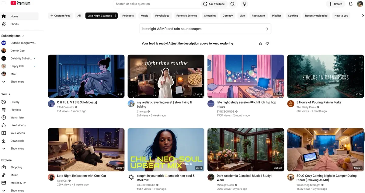 YouTube Kişiselleştirilmiş Akışlar Özelliğini Duyurdu: Kullanıcılar Kontrol Edecek — YouTube Custom Feeds, öneri algoritması ayarları, YouTube yeni özellikler, Ask YouTube alışveriş