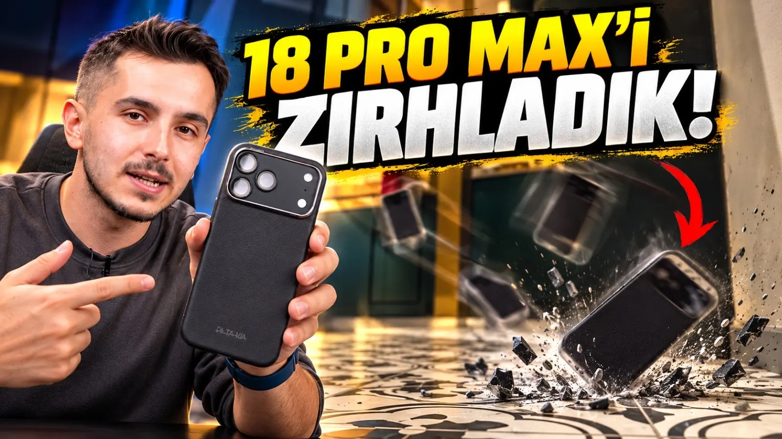 iPhone 18 Pro Max’i Zırhladık ve Yere Attık! (Pitaka Kılıf & Düşme Testi)