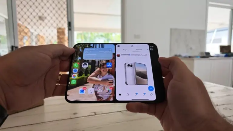 iPhone Duo ekran sorunu tartışılan katlanabilir telefonda bölünmüş ekranla çoklu görev