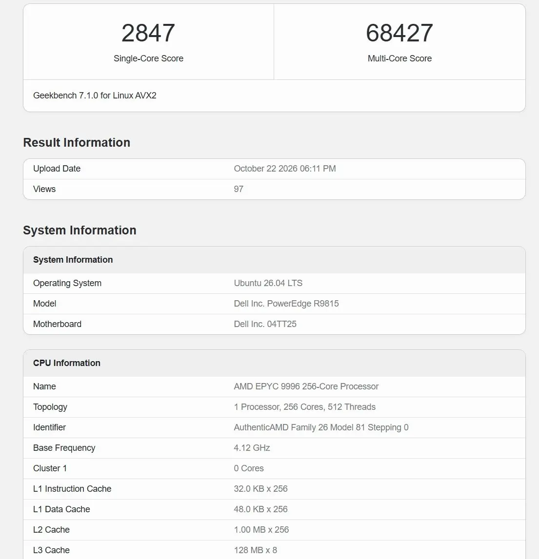 AMD Zen 6 Geekbench