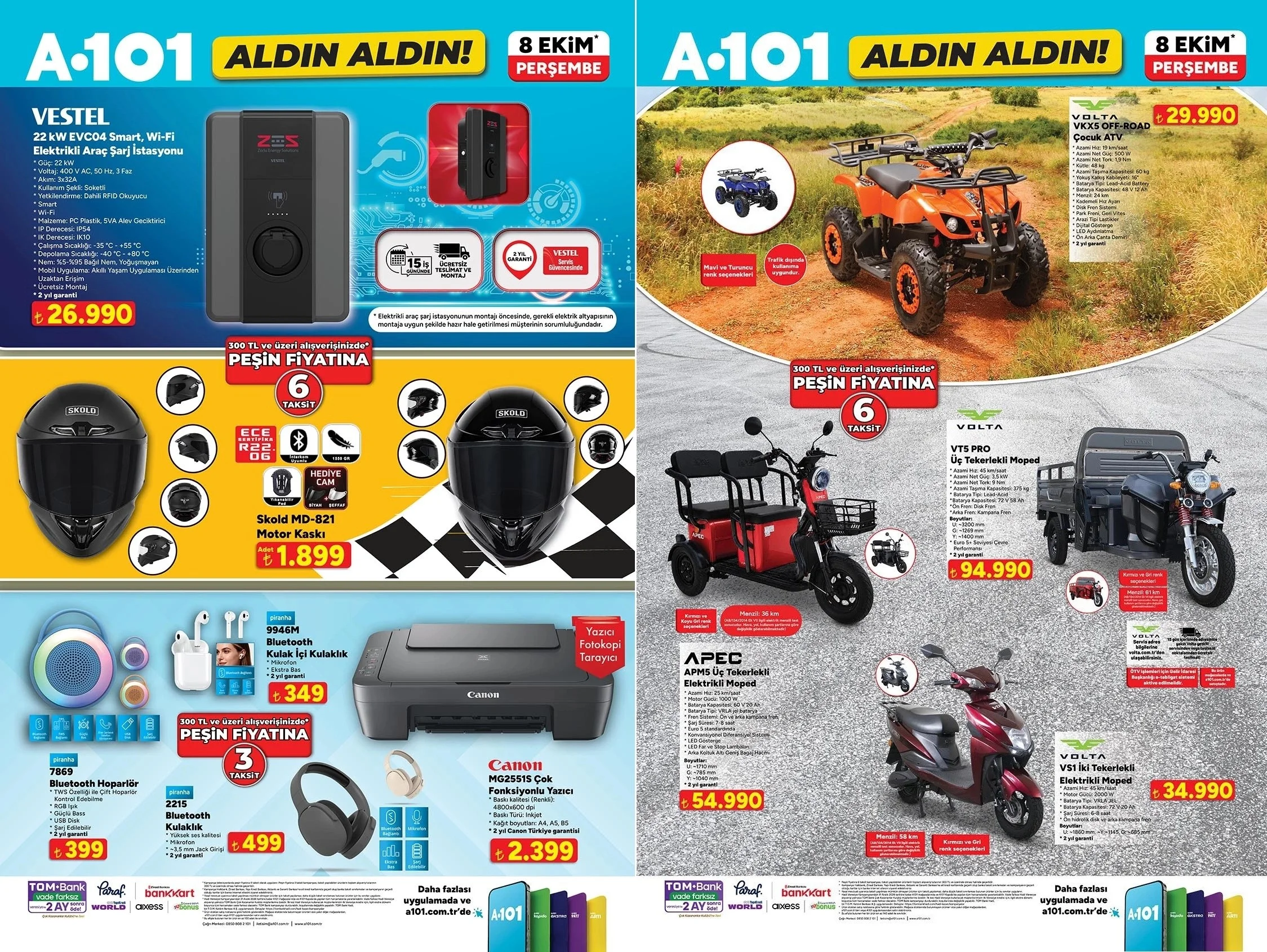 A101 Marketlere Volta Çocuk ATV ve Vestel Şarj İstasyonu Geliyor — A101 aktüel çocuk ATV, A101 elektrikli araç şarj istasyonu, Vestel EVC04 özellikleri, A101 teknoloji ürünleri, 8 Ekim A101 kataloğu