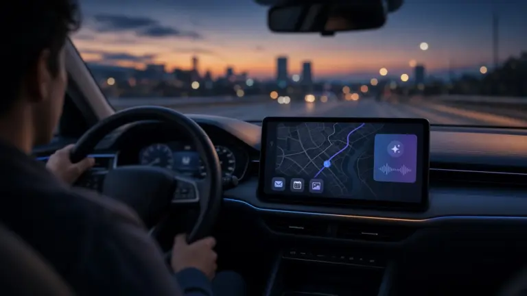 Android Auto Gemini Kişisel Zeka araç içi ekran