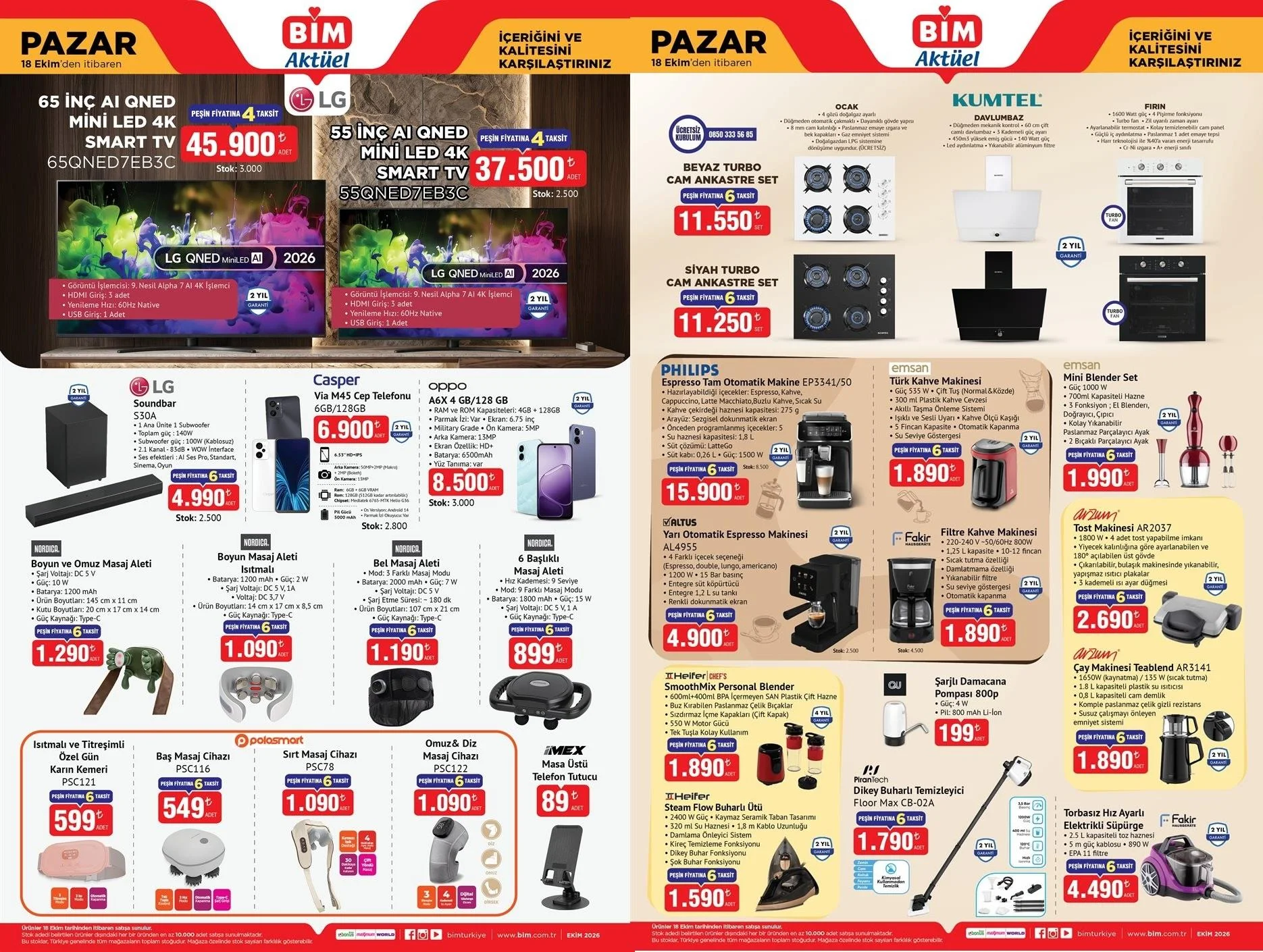 BİM LG QNED Televizyon Satacak — BİM 18 Ekim aktüel, BİM LG QNED TV, BİM aktüel teknoloji ürünleri, LG televizyon fiyatları, BİM market indirimleri