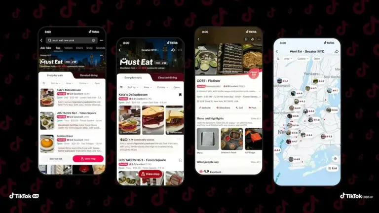TikTok süper uygulama hedefiyle duyurulan Must Eat restoran rehberi