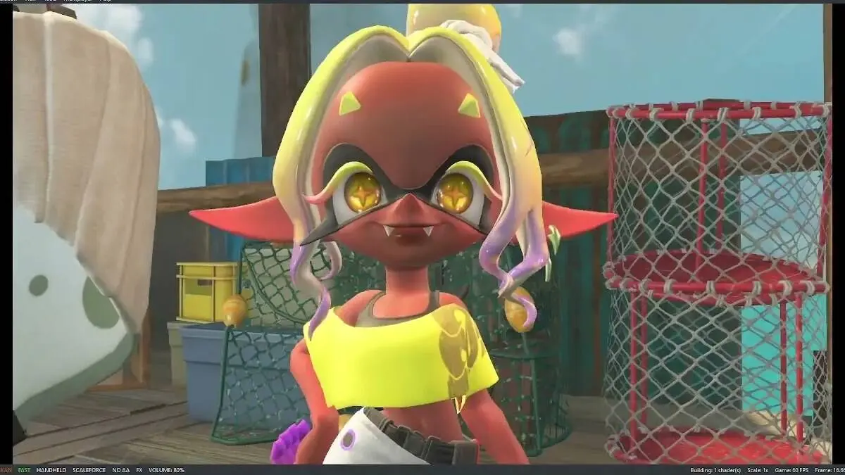 Eglantine emülatöründe çalışan Splatoon Raiders