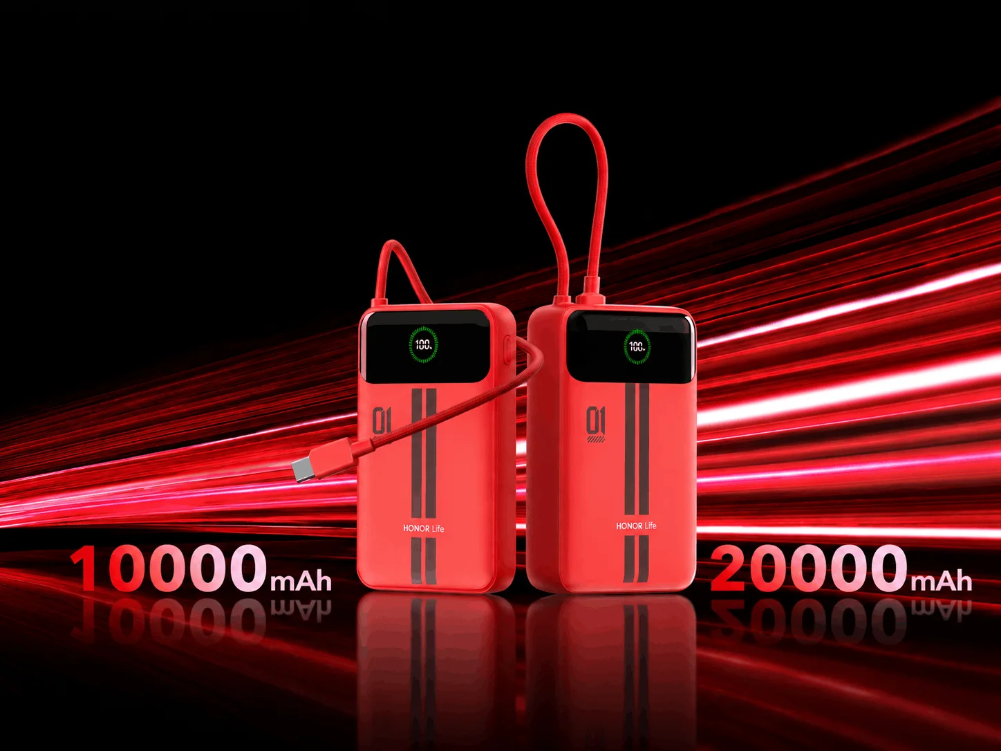 Honor 10.000 ve 20.000 mAh Powerbank Modellerini Duyurdu: Dahili Kabloyla Geliyor — Honor powerbank modelleri, 22,5W hızlı şarj, taşınabilir şarj cihazı, Honor Life serisi, USB-C kablolu powerbank