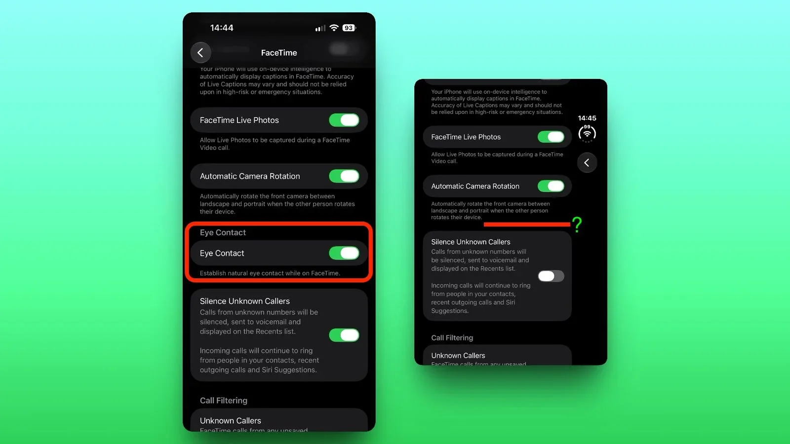 iPhone Duo FaceTime Göz Teması Özelliği Neden Yok? — iPhone Duo ekran altı kamera, FaceTime göz teması ayarı, Apple FaceTime özellikleri, iPhone Duo kamera konumu
